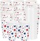 50Pcs Patriotic Disposable Coffee Cup with Lid 16Oz Red Blue Star 4th of July To Go Paper Cup Independence Day Drinking Cup for Party